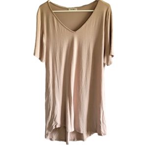 3/$20 Tan V-Neck Tunic T-Shirt